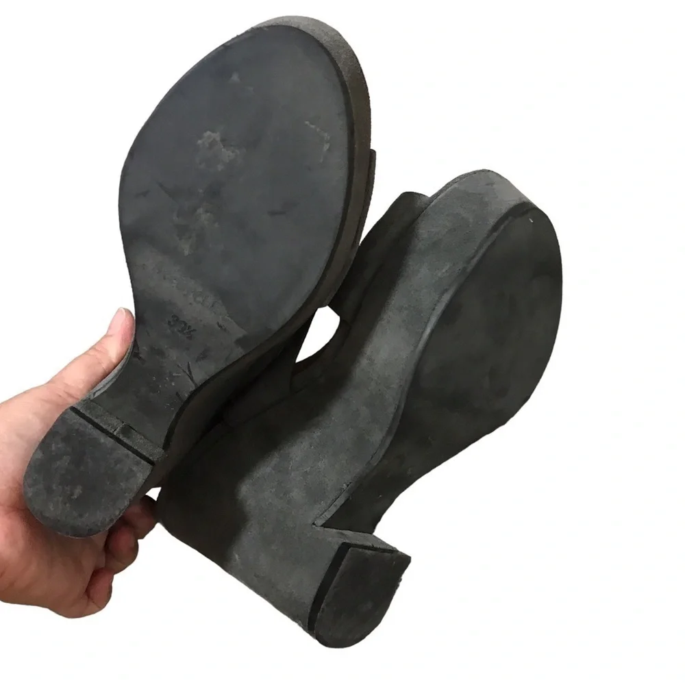 See by Chloe gray suede platform heels 39.5